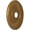Ekena Millwork Berkshire PVC Ceiling Medallion (Canopies up to 8 3/8"), 19"OD x 3 1/2"ID x 1"P, Metallic Gold Rush CMP19BECGH - alternate 3